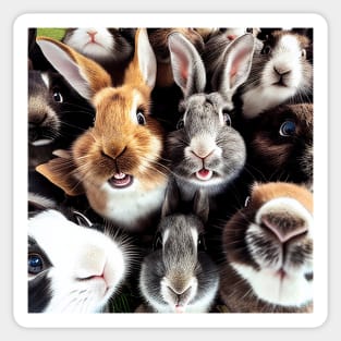 Rabbit Bunny Wild Nature Funny Happy Humor Photo Selfie Sticker